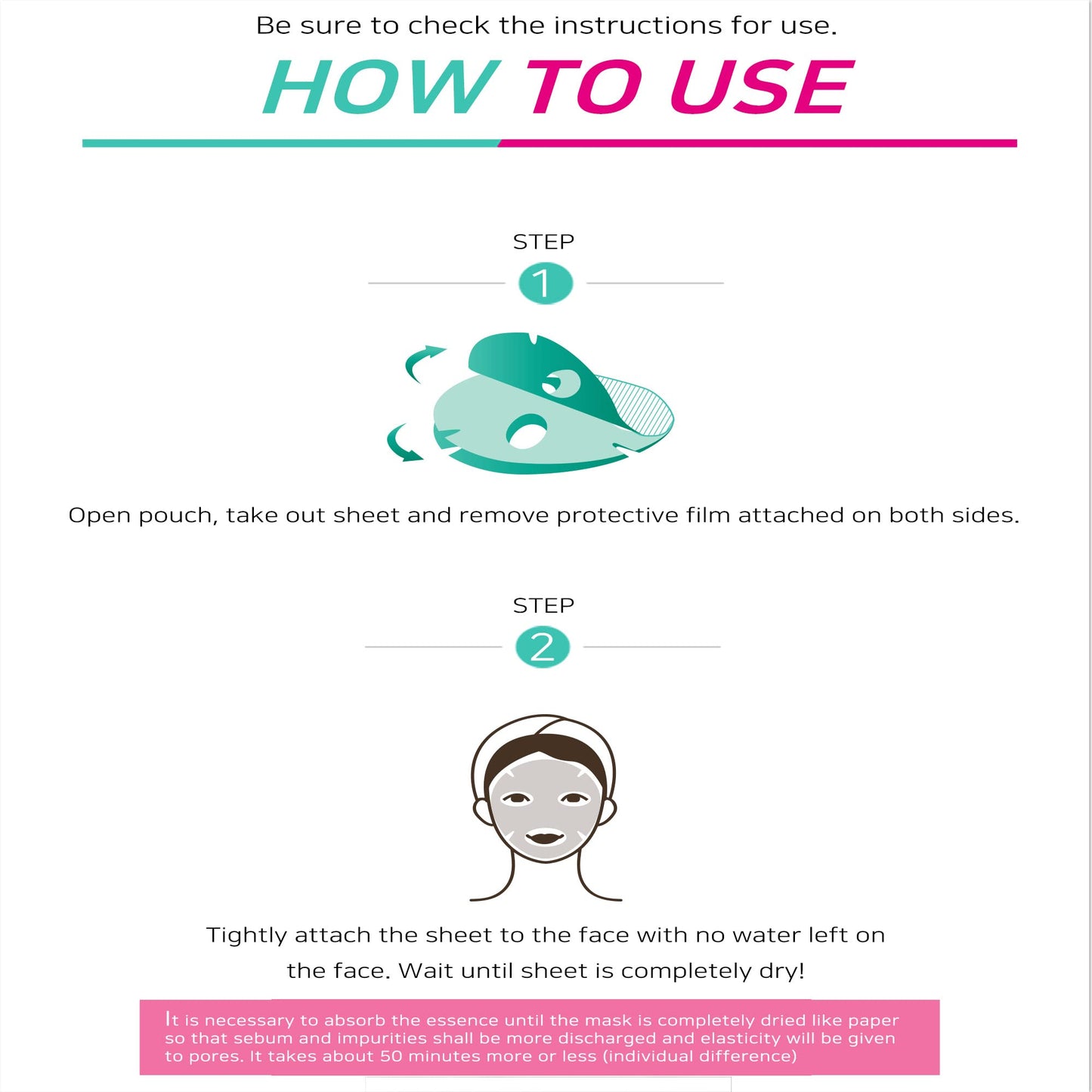 Bibiya 60-Minute Pack - Bio-Cellulose Mask 23ml, Korean-Skincare