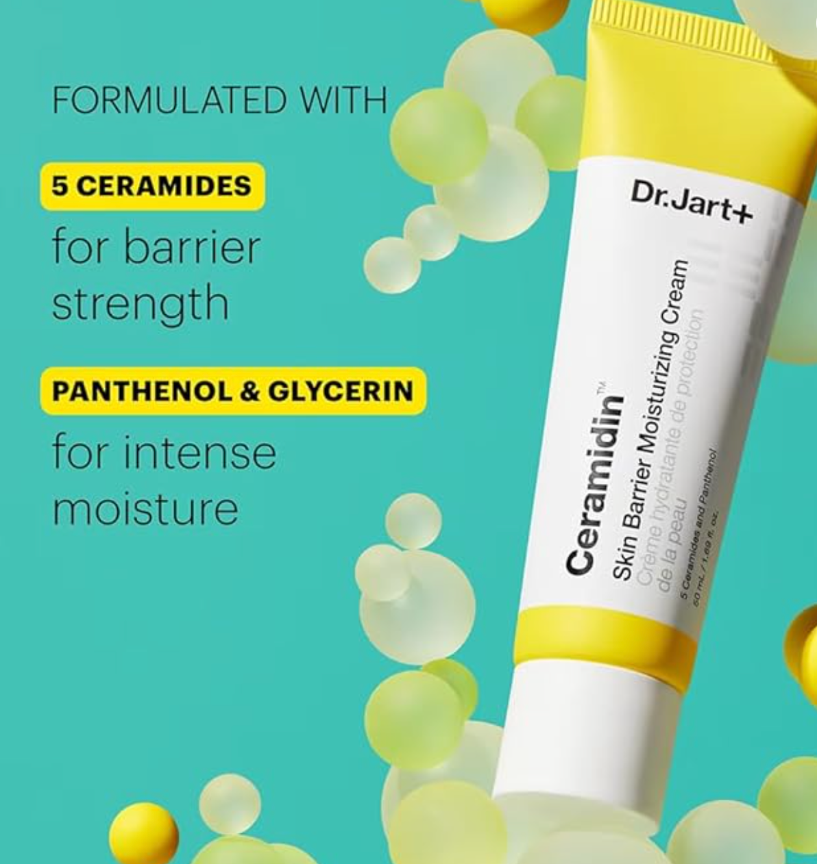 Dr.Jart+ - Ceramidin Skin Barrier Moisturizing Cream – Moisturizing Cream with Ceramides - 50ml, Korean skincare
