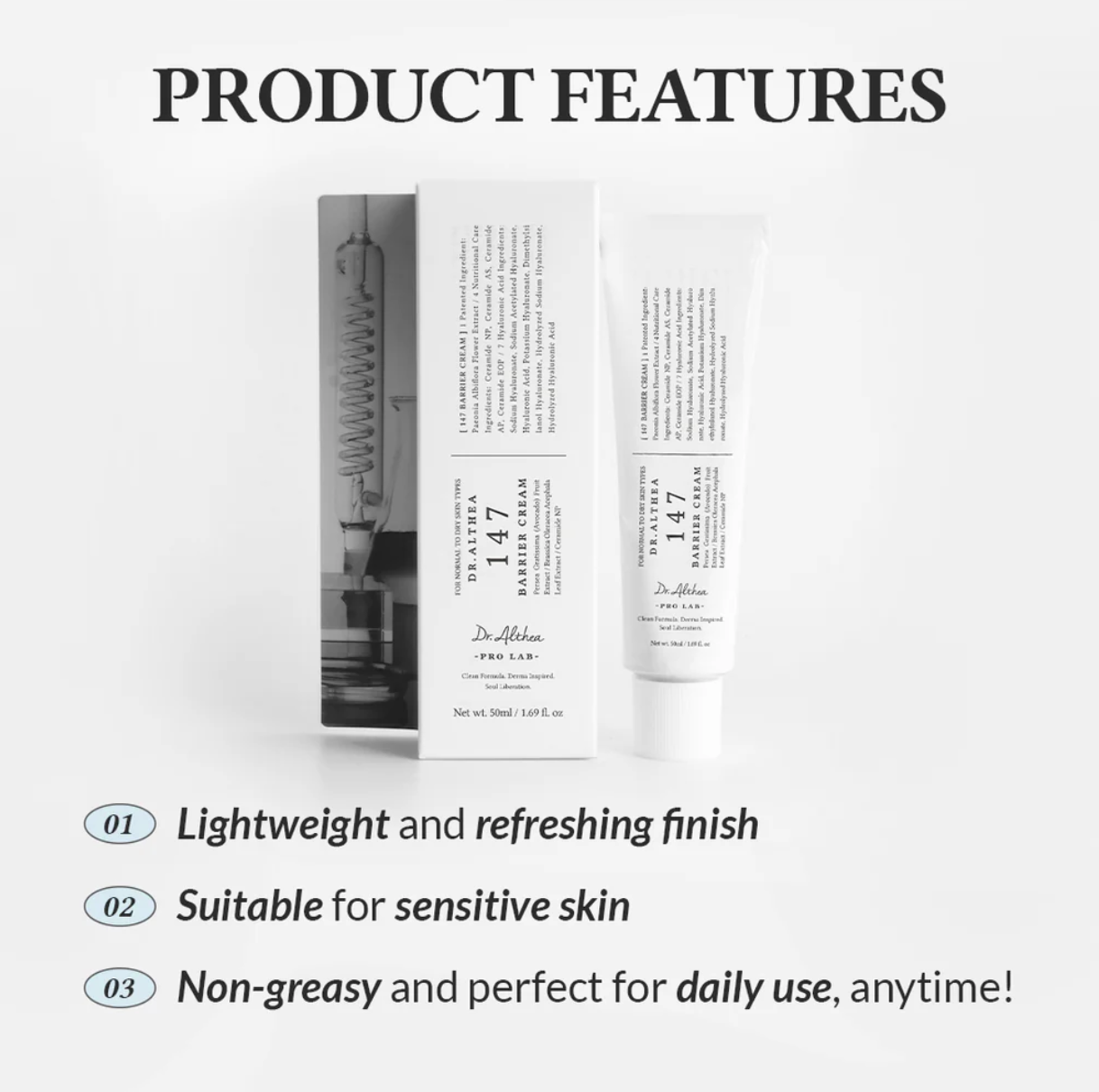 Dr. Althea - Azulene 147HA Intensive Soothing Cream – 50ml, Korean skincare