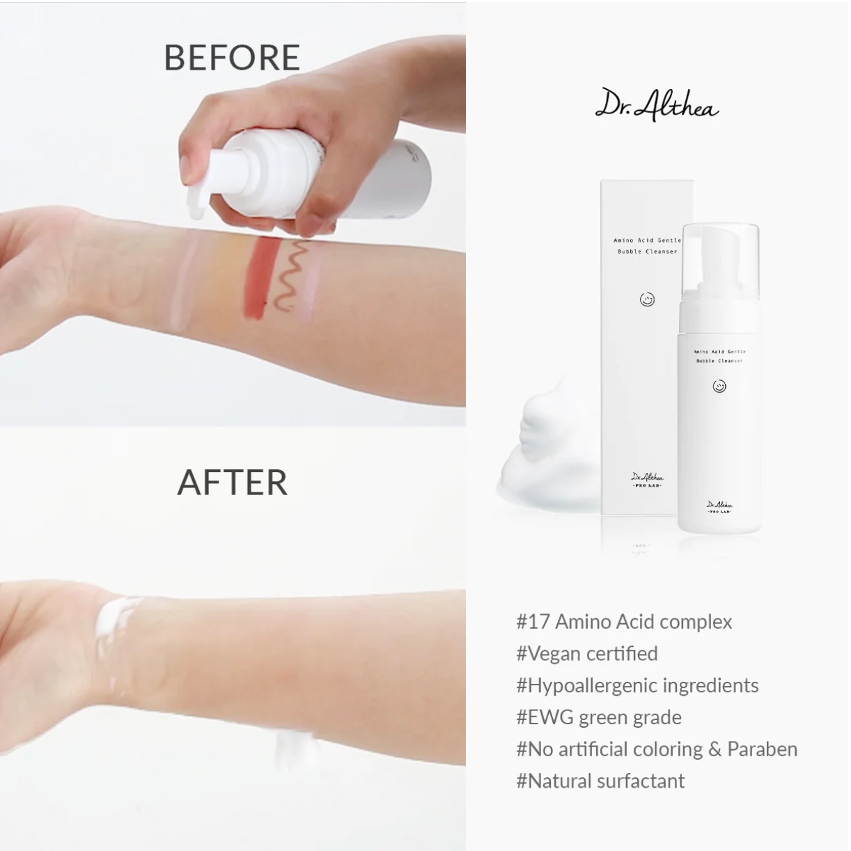 Dr. Althea - Amino Acid Gentle Bubble Cleanser - Gentle Cleansing Foam – 140ml, Korean skincare