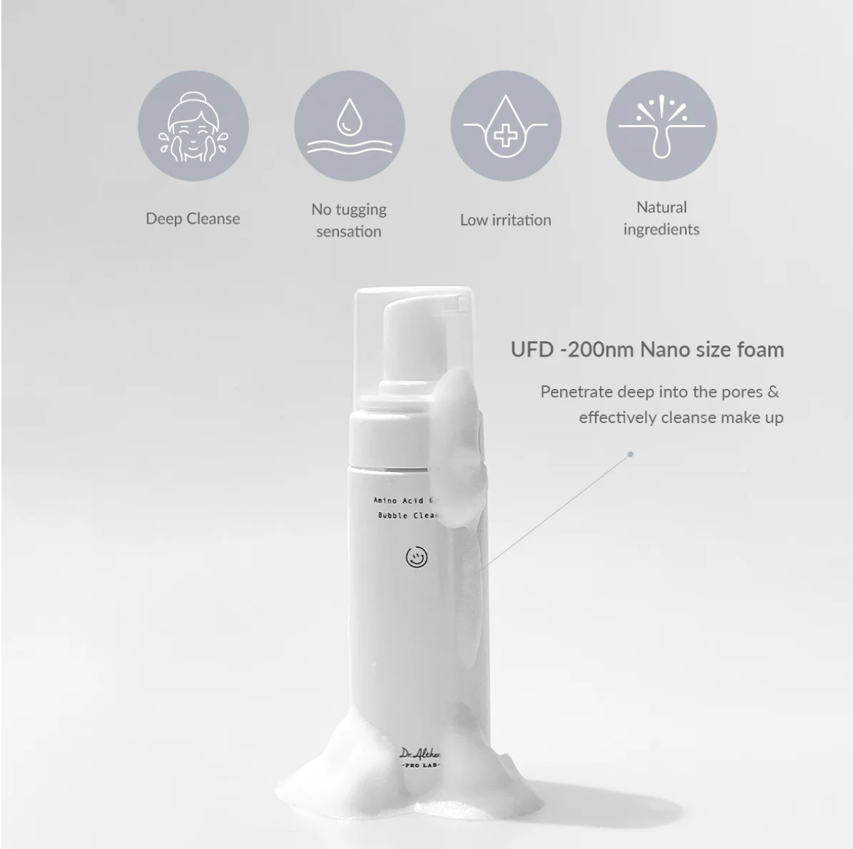 Dr. Althea - Amino Acid Gentle Bubble Cleanser - Gentle Cleansing Foam – 140ml, Korean skincare
