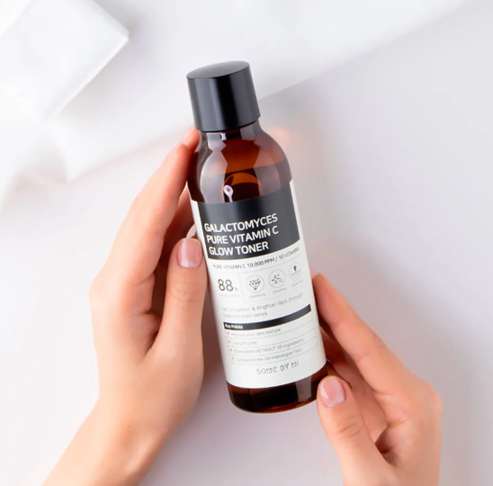 Some By Mi - Galactomyces Pure Vitamin C Glow Toner - Tonic with Vitamin C and Mushroom Filtrate - 200ml, Korean skincare