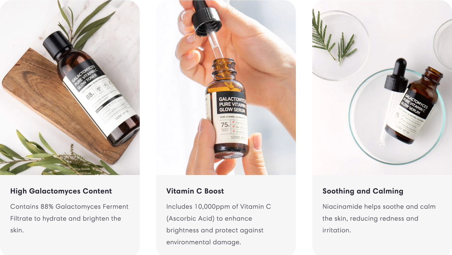Some By Mi - Galactomyces Pure Vitamin C Glow Toner - Tonic with Vitamin C and Mushroom Filtrate - 200ml, Korean skincare