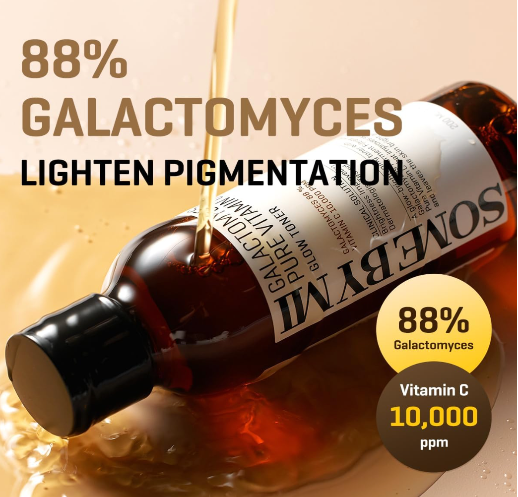 Some By Mi - Galactomyces Pure Vitamin C Glow Toner - Tonic with Vitamin C and Mushroom Filtrate - 200ml, Korean skincare