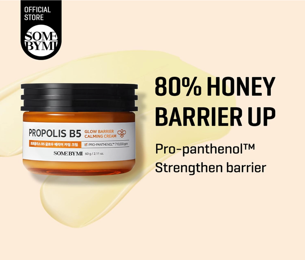 Some By Mi - Propolis B5 Glow Barrier Calming Cream - Regenerating Face Cream with Propolis – 60g, Korean skincare