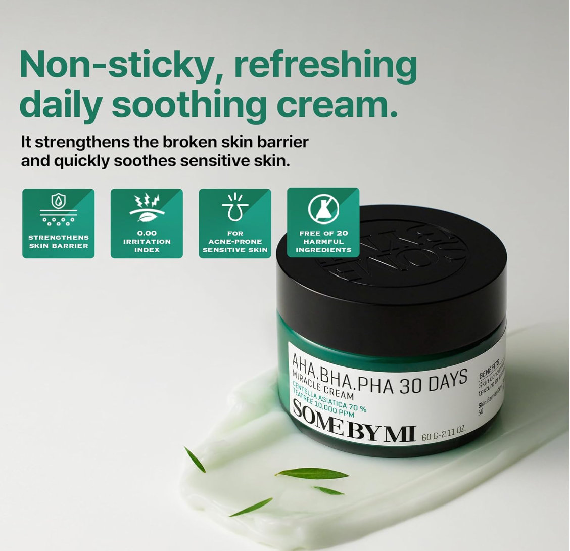 Some By Mi - Propolis B5 Glow Barrier Calming Cream - Regenerating Face Cream with Propolis – 60g, Korean skincare