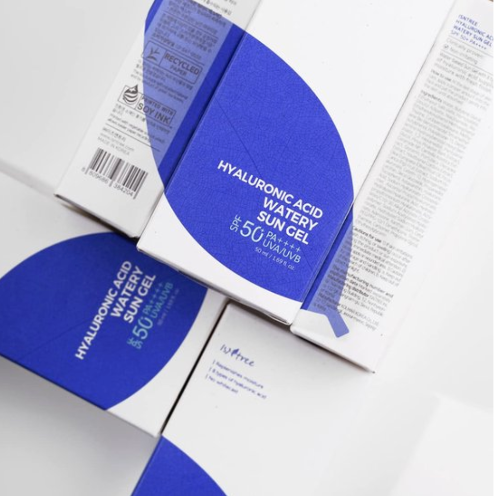 Isntree - Hyaluronic Acid - Watery Sun Gel SPF50+/PA++++ - Lightweight Face Protection Cream - 50ml, Korean Skincare