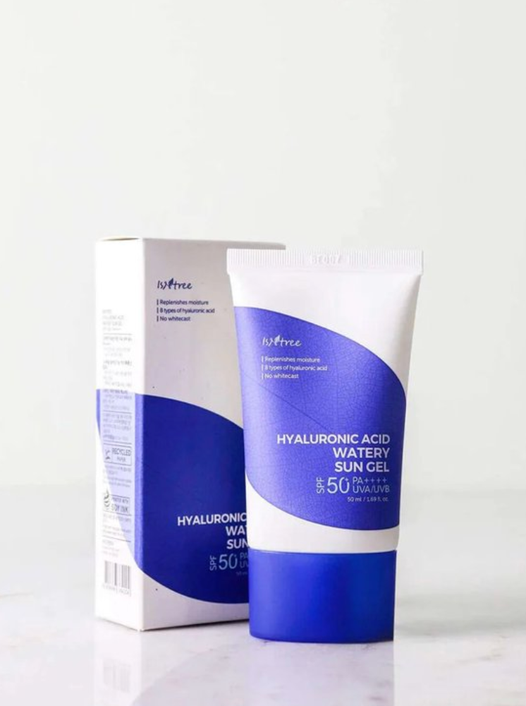 Isntree - Hyaluronic Acid - Watery Sun Gel SPF50+/PA++++ - Lightweight Face Protection Cream - 50ml, Korean Skincare