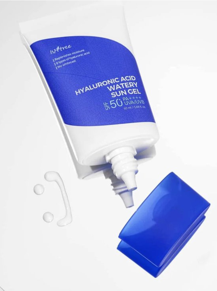 Isntree - Hyaluronic Acid - Watery Sun Gel SPF50+/PA++++ - Lightweight Face Protection Cream - 50ml, Korean Skincare