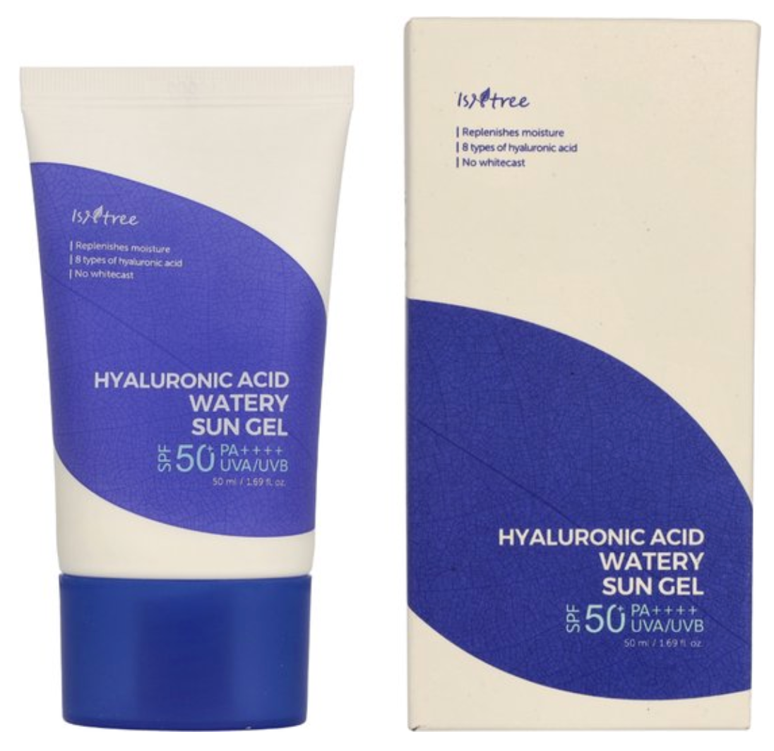 Isntree - Hyaluronic Acid - Watery Sun Gel SPF50+/PA++++ - Lightweight Face Protection Cream - 50ml, Korean Skincare