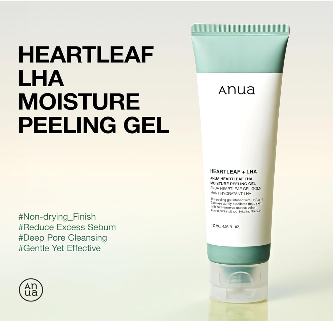 Anua – Heartleaf LHA Moisture Peeling Gel – 120ml, Korean skincare