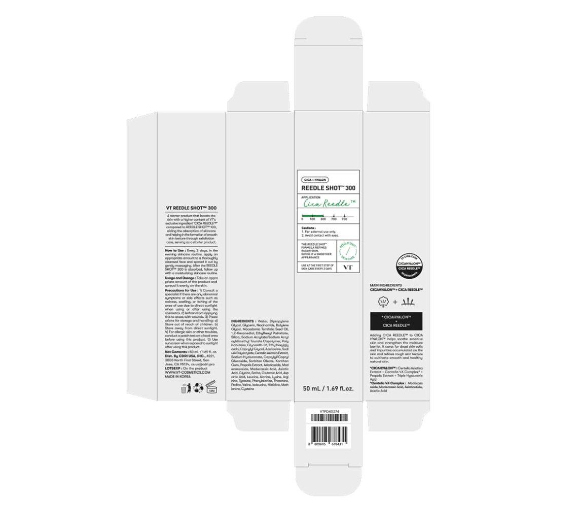 VT Cosmetics – Reedle Shot 300 – Micro-needle Face Booster – 50ml, Korean skincare