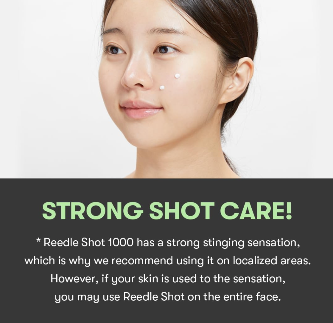 VT Cosmetics – Reedle Shot 1000 – Micro-needle Face Booster – 15ml, Korean skincare