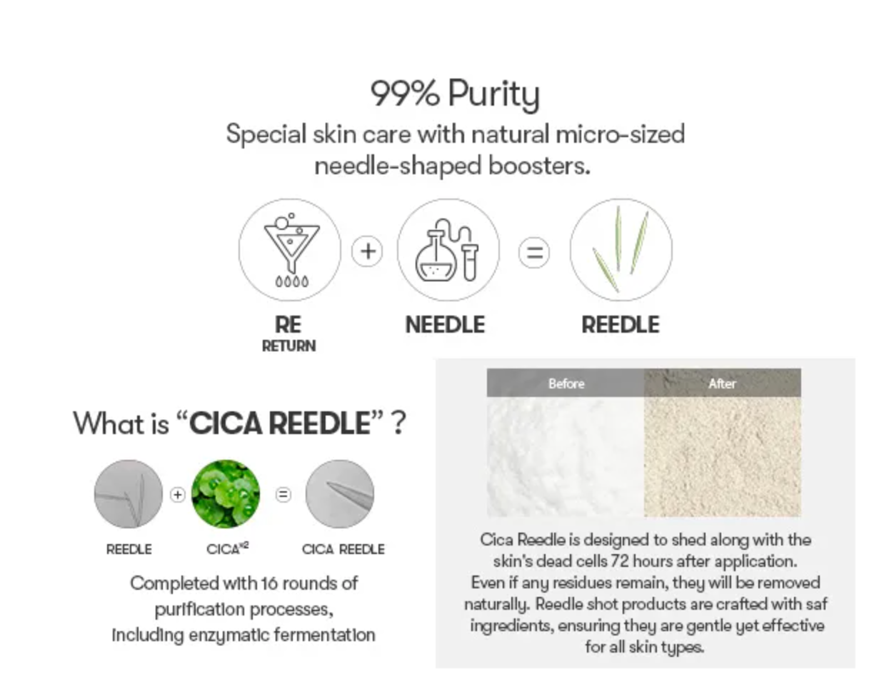VT Cosmetics – Reedle Shot 1000 – Micro-needle Face Booster – 15ml, Korean skincare