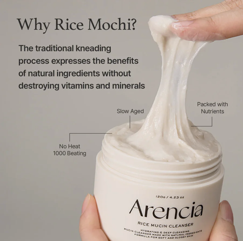 Arencia - Rice Mucin Cleanser - Brightening and Moisturizing Face Wash - 120g, Korean Skincare