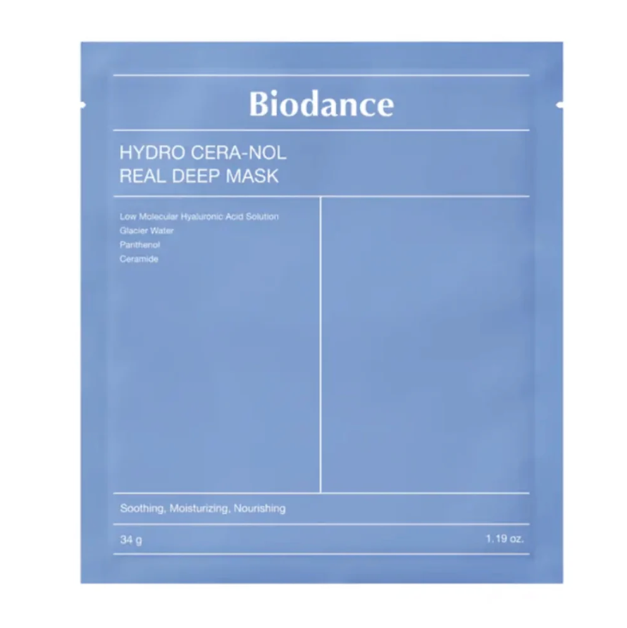 Biodance – Hydro Cera-nol Real Deep Mask – Moisturizing Collagen Face Mask – 1pc / 34g, Korean Skincare