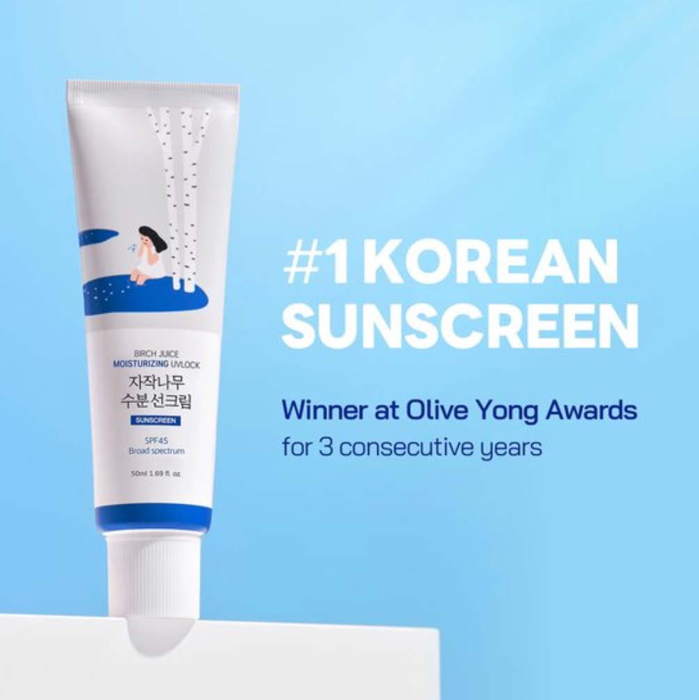 Round Lab - Birch Juice Moisturizing Sun Cream SPF50+ PA++++ - Moisturizing SPF Cream - 50 ml, Korean Skincare