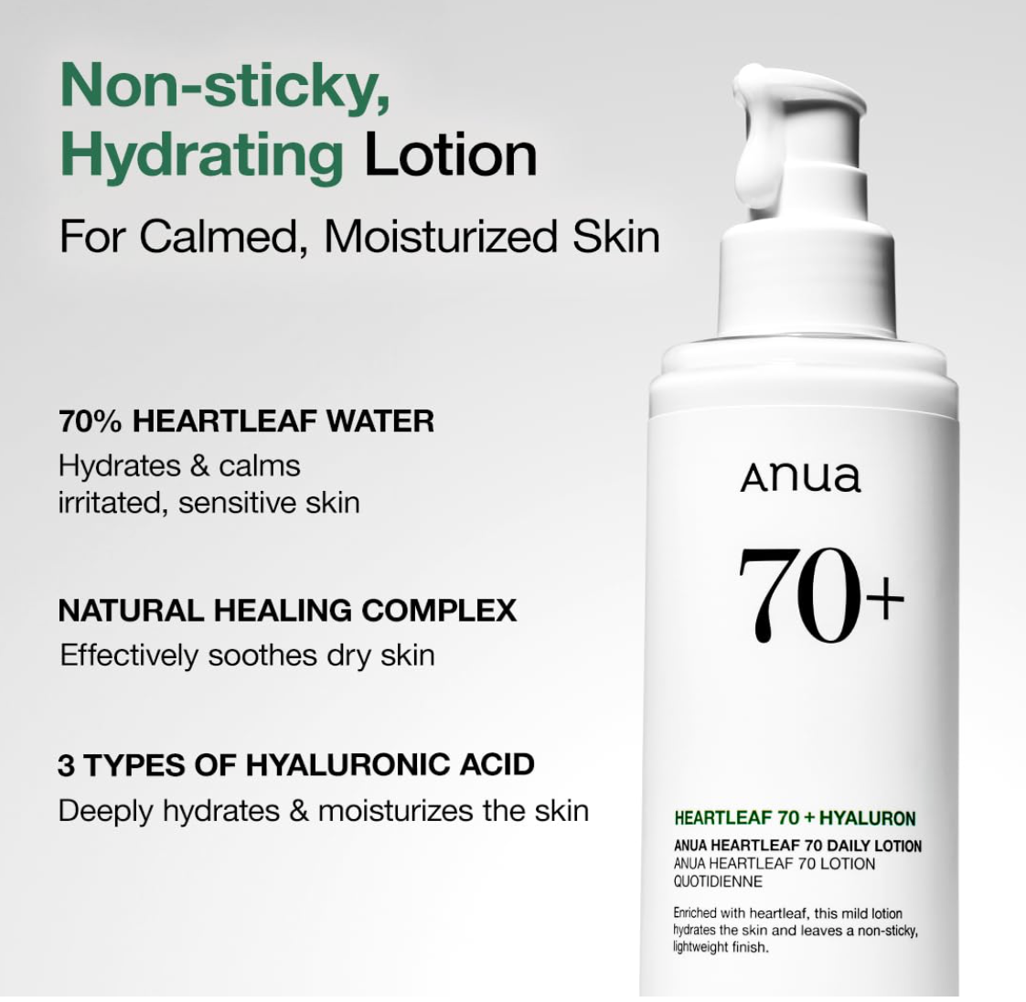 Anua - Heartleaf 70% Daily Lotion - Soothing and Moisturizing Facial Emulsion - 200ml, Korean skincare