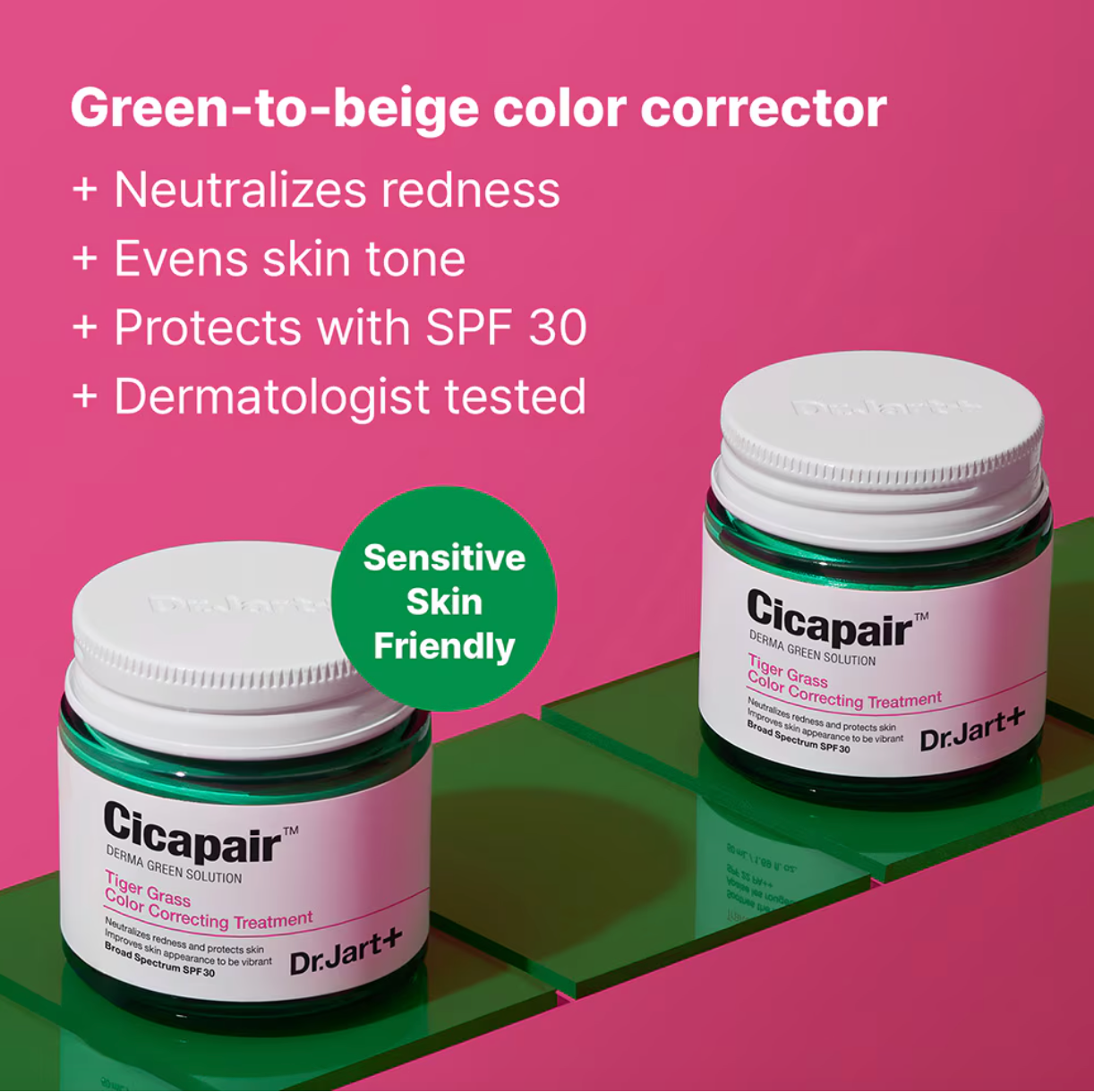 Dr.Jart+ - Cicapair™ Tiger Grass Color Correcting Treatment - Correcting Face Cream - 50ml, Korean skincare
