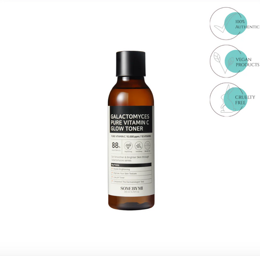 Some By Mi - Galactomyces Pure Vitamin C Glow Toner - Tonic with Vitamin C and Mushroom Filtrate - 200ml, Korean skincare