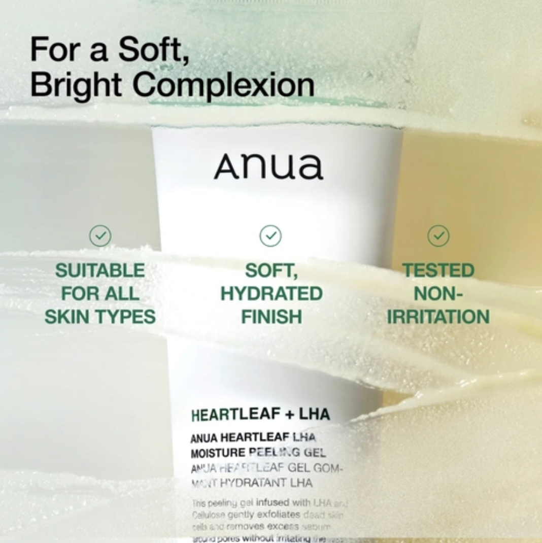 Anua – Heartleaf LHA Moisture Peeling Gel – 120ml, Korean skincare